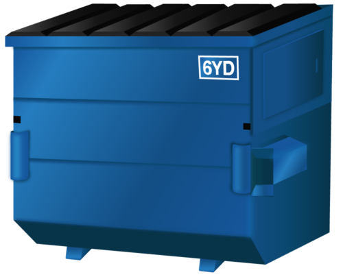 #11232 - Commercial Dumpster Illustrations (JDA)_ 6 Yard Dumpster No Dim
